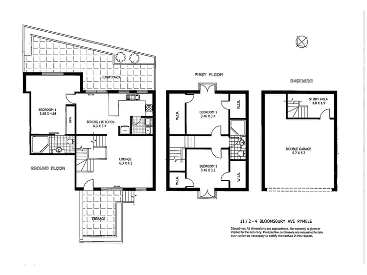 Floorplan of Homely townhouse listing, 11/2-4 Bloomsbury Avenue, Pymble NSW 2073