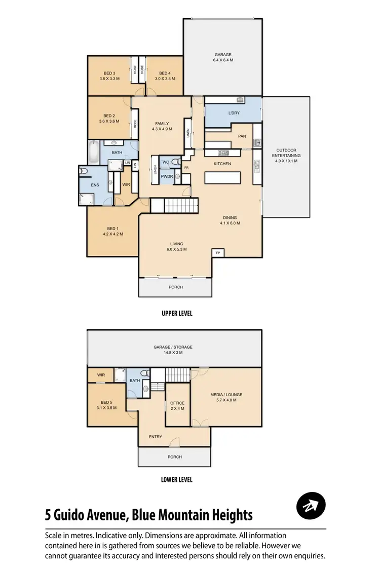 Floorplan of Homely house listing, 5 Guido Avenue, Blue Mountain Heights QLD 4350