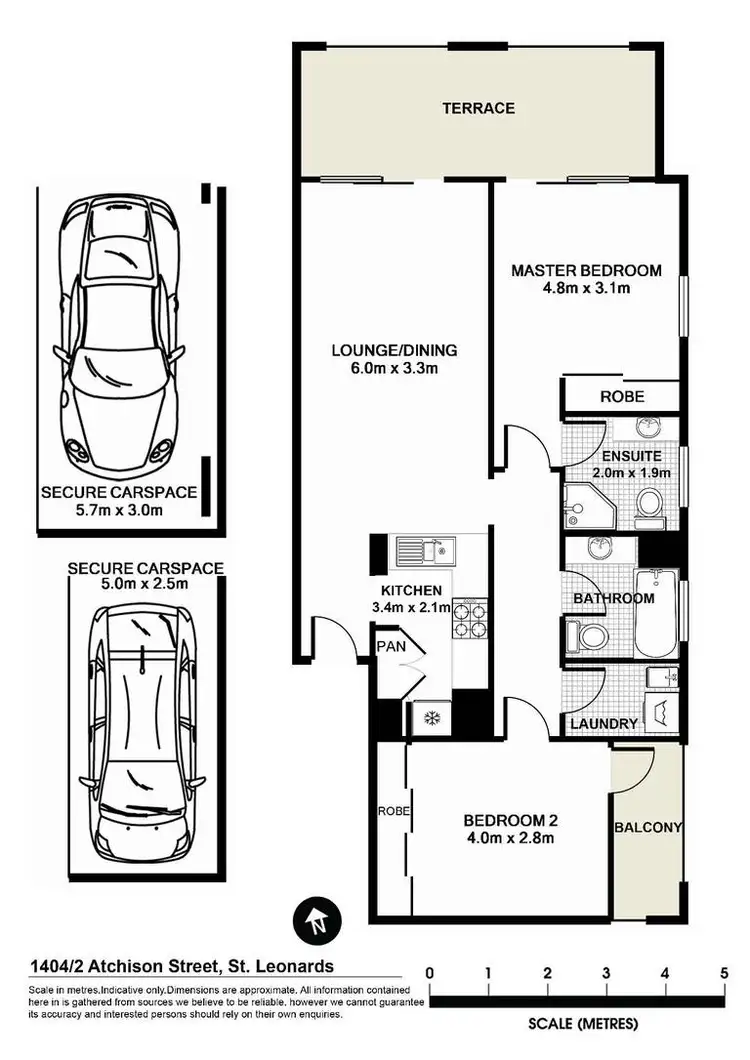 Floorplan of Homely unit listing, Unit 1404/2 Atchison Street, St Leonards NSW 2065
