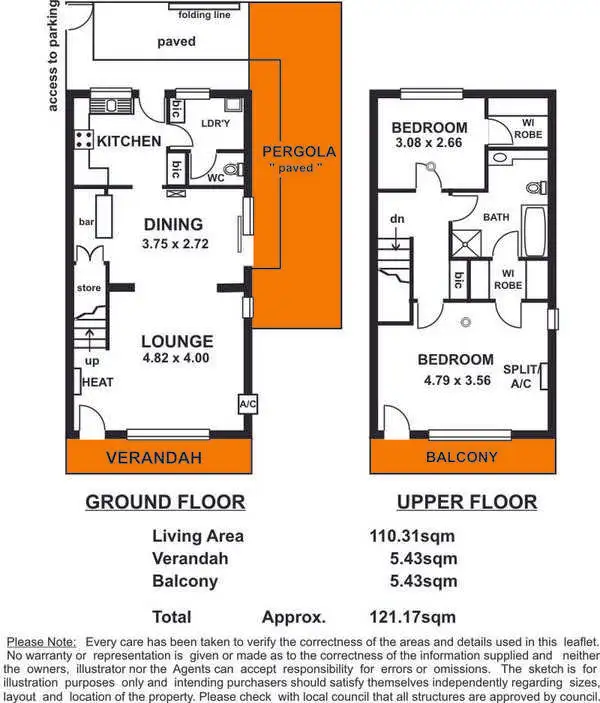 Floorplan of Homely townhouse listing, 1/316 Seaview Road, Henley Beach SA 5022