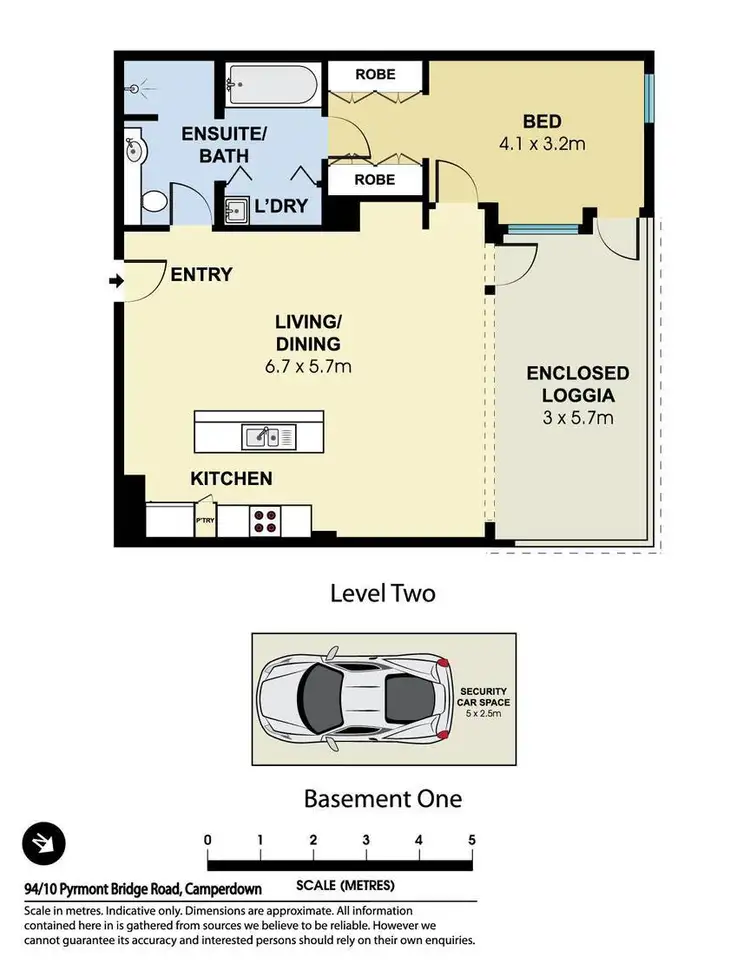 Floorplan of Homely apartment listing, 94/10 Pyrmont Bridge Road, Camperdown NSW 2050