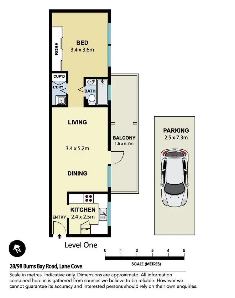 Floorplan of Homely apartment listing, 28/98 Burns Bay Road, Lane Cove NSW 2066