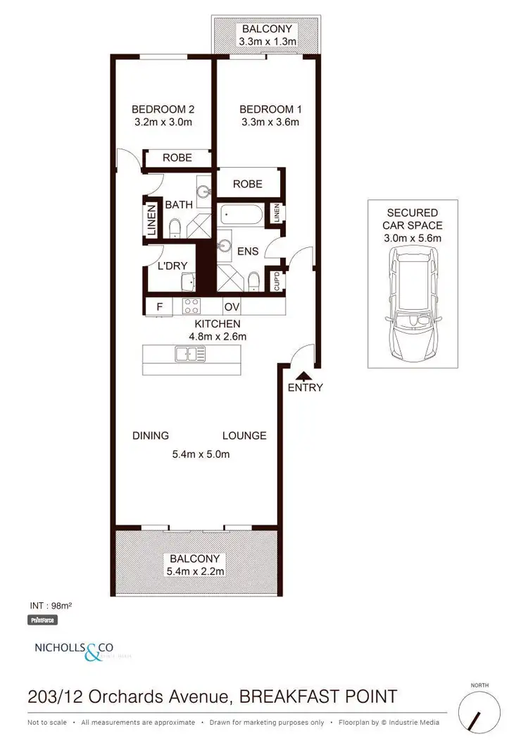 Floorplan of Homely unit listing, 203/12 Orchards Avenue, Breakfast Point NSW 2137