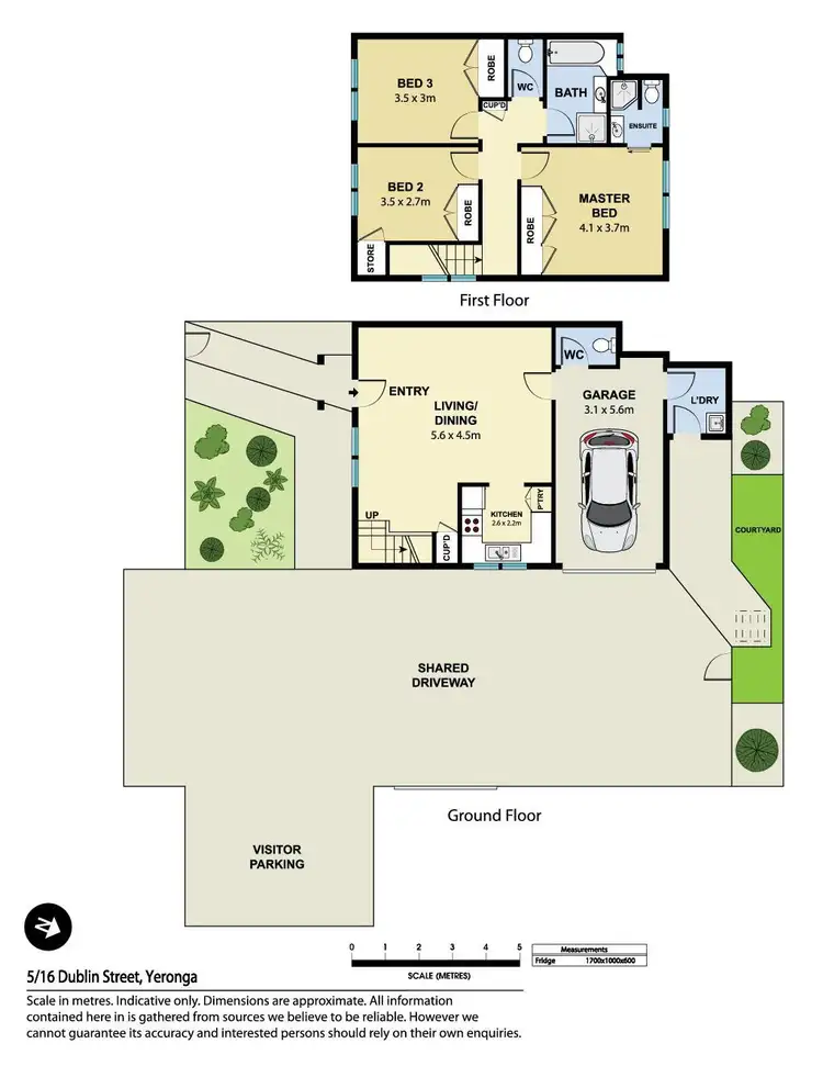 Floorplan of Homely townhouse listing, 5/16 Dublin Street, Yeronga QLD 4104