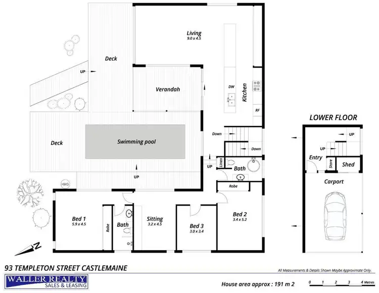 Floorplan of Homely house listing, 93 Templeton Street, Castlemaine VIC 3450