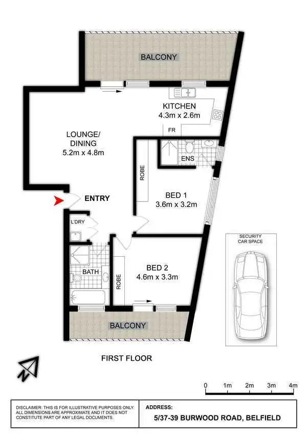 Floorplan of Homely apartment listing, 5/37-39 Burwood Road, Campsie NSW 2194