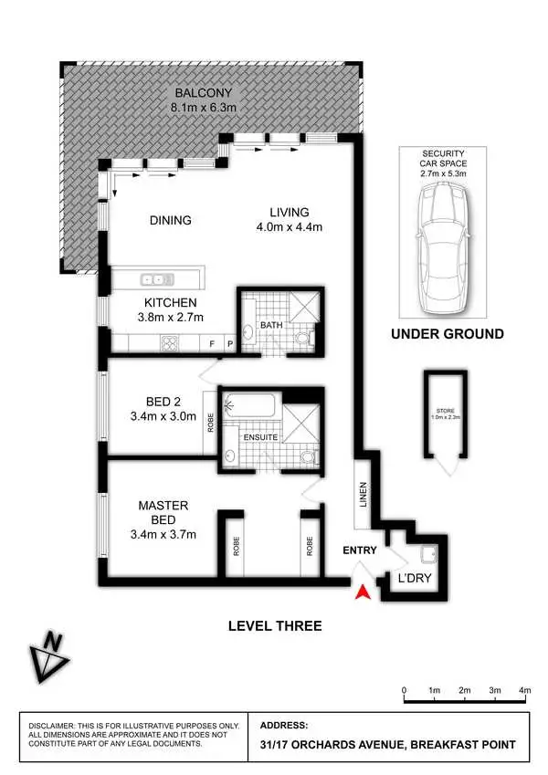 Floorplan of Homely apartment listing, 31/17 Orchards Avenue, Breakfast Point NSW 2137