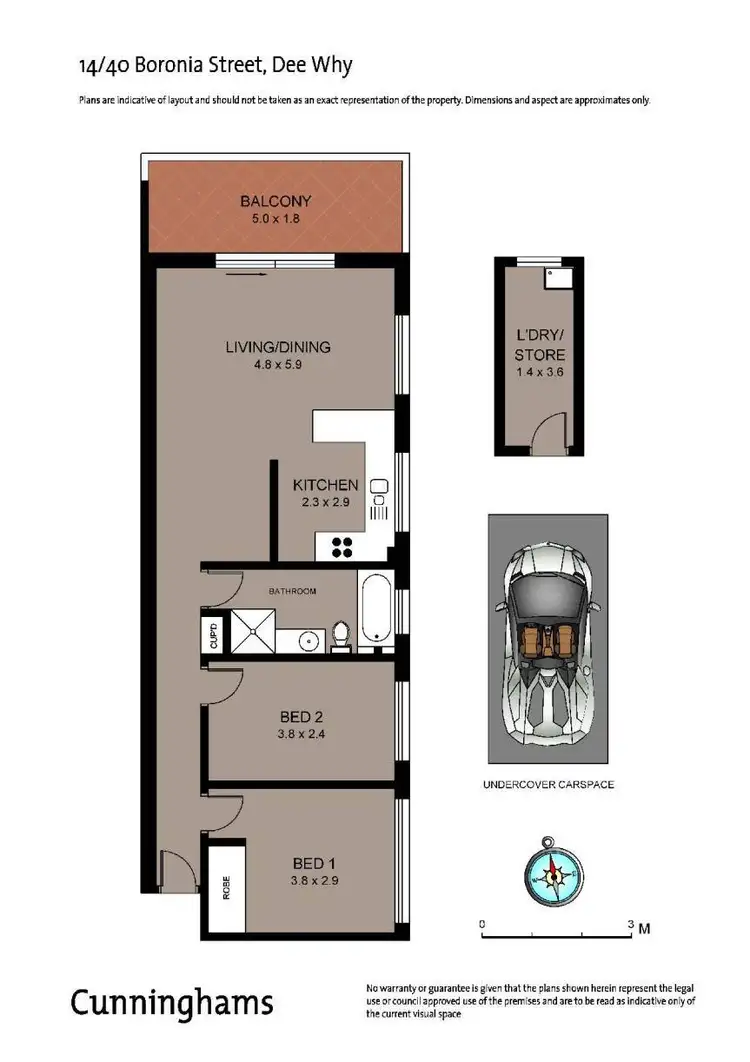 Floorplan of Homely unit listing, 14/40 Boronia Street, Dee Why NSW 2099