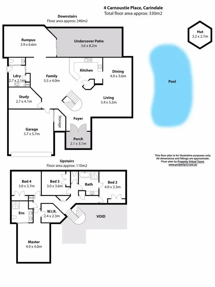 Floorplan of Homely house listing, 4 Carnoustie Place, Carindale QLD 4152