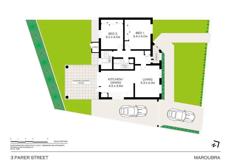 Floorplan of Homely semi-detached listing, 3 Parer Street, Maroubra NSW 2035