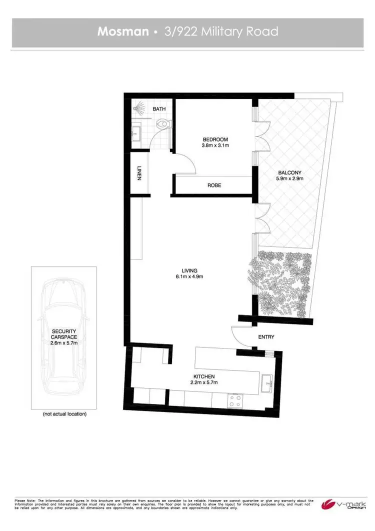 Floorplan of Homely apartment listing, 3/922 Military Road, Mosman NSW 2088