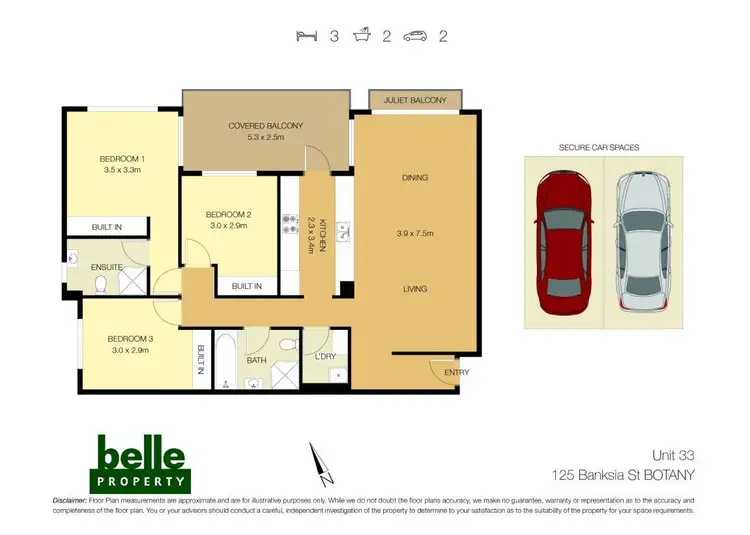 Floorplan of Homely unit listing, 33/125 Banksia Street, Botany NSW 2019