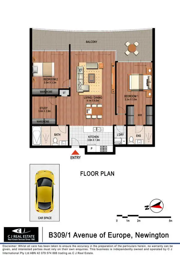 Floorplan of Homely apartment listing, 309/1 Avenue Of Europe, Newington NSW 2127