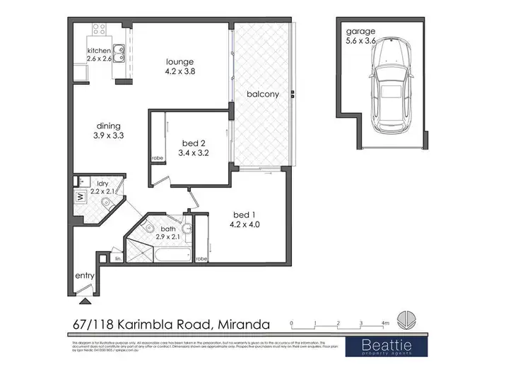 Floorplan of Homely apartment listing, 67/118-128 Karimbla Road, Miranda NSW 2228