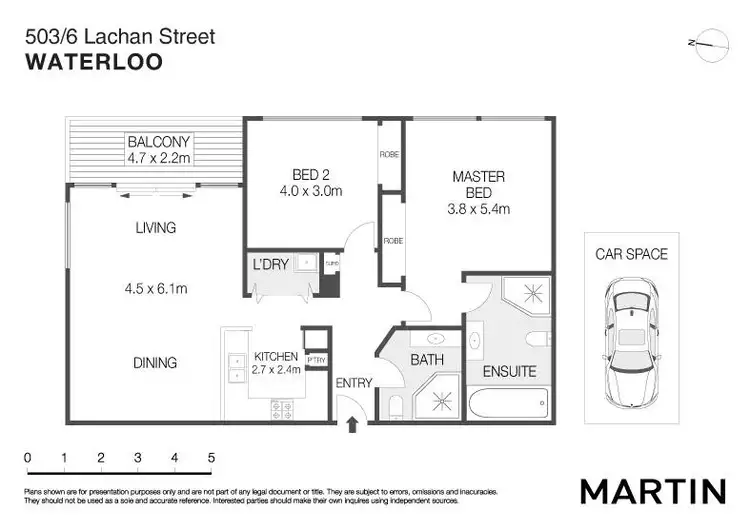 Floorplan of Homely apartment listing, 503/6 Lachlan Street, Waterloo NSW 2017
