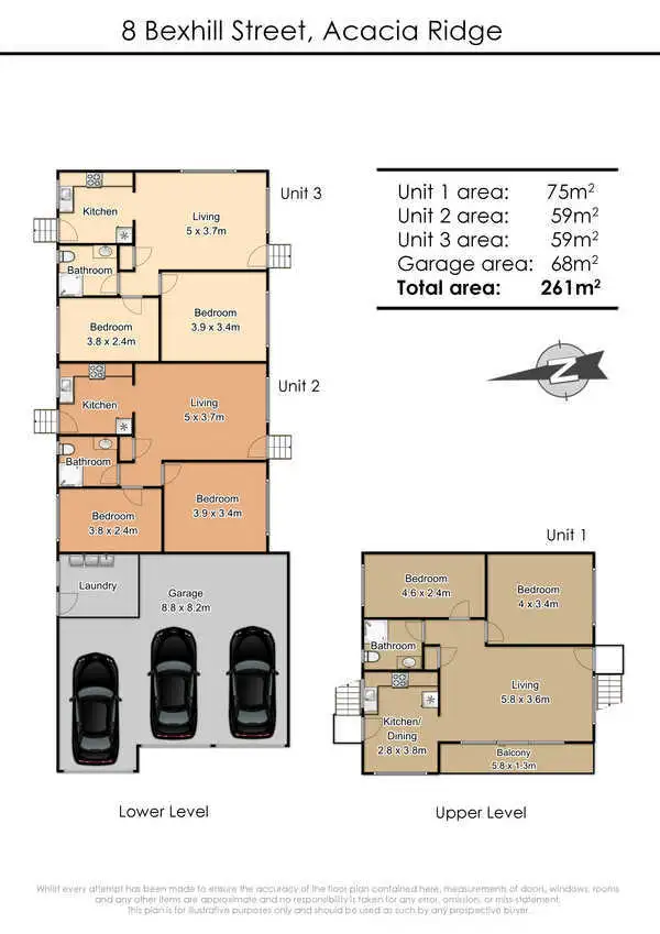 Floorplan of Homely block of units listing, 8 Bexhill Street, Acacia Ridge QLD 4110