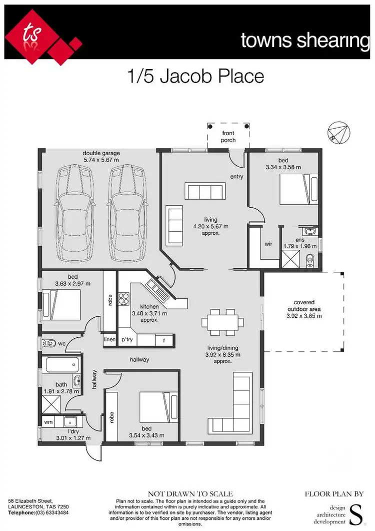 Floorplan of Homely unit listing, 1/5 Jacob Place, Prospect Vale TAS 7250