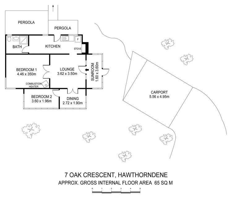 Floorplan of Homely house listing, 7 Oak Crescent, Hawthorndene SA 5051