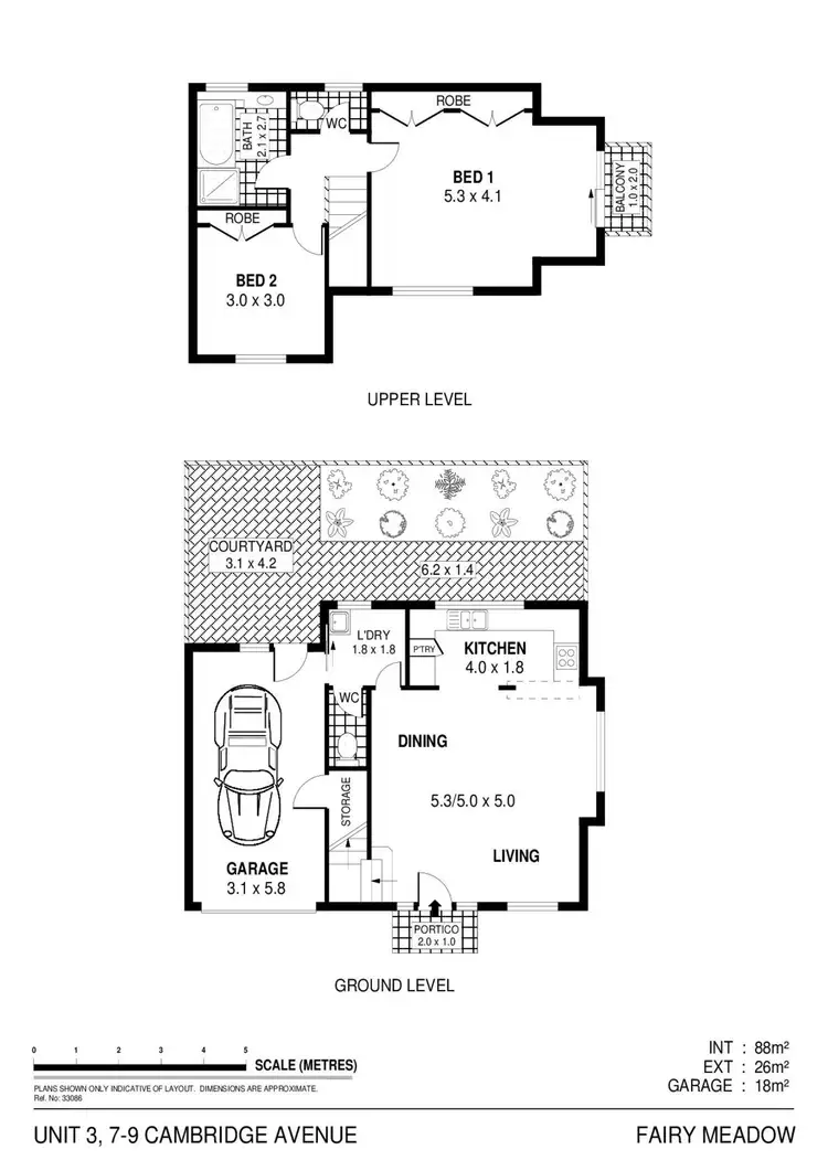 Floorplan of Homely townhouse listing, 3/7-9 Cambridge Avenue, Fairy Meadow NSW 2519