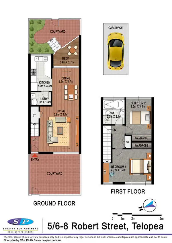 Floorplan of Homely townhouse listing, 5/6-8 Roberts Street, Dundas NSW 2117