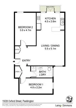Floorplan of Homely apartment listing, 15/28 Oxford Street, Woollahra NSW 2025