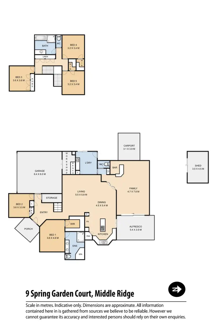 Floorplan of Homely house listing, 9 Spring Garden Court, Middle Ridge QLD 4350