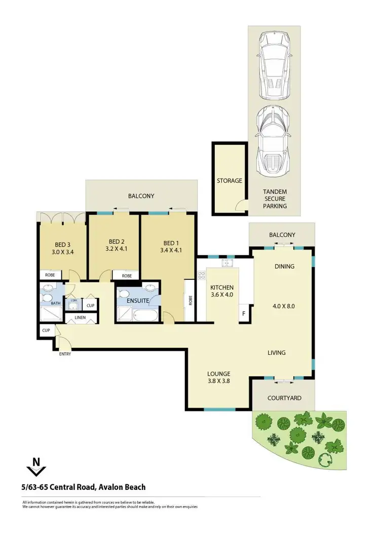 Floorplan of Homely unit listing, 5/63-65 Central Road, Avalon Beach NSW 2107