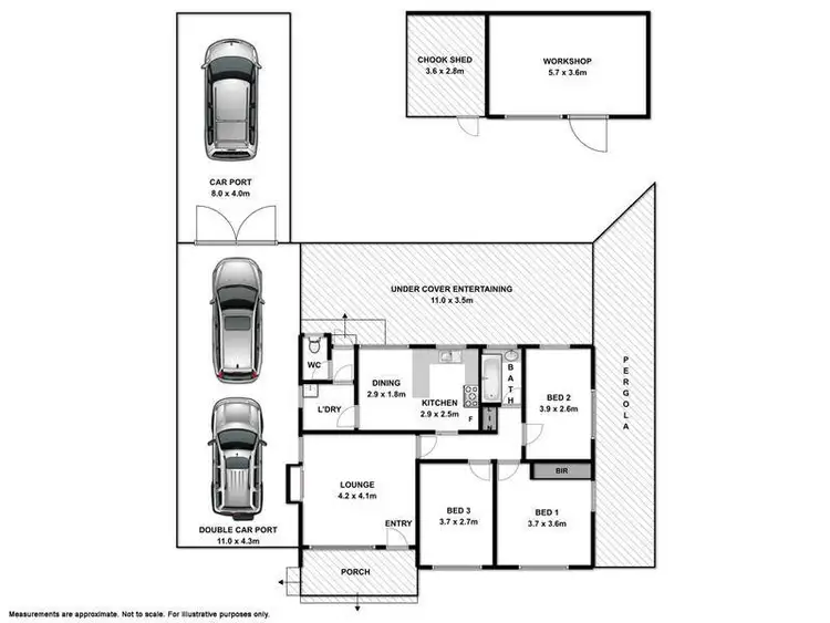 Floorplan of Homely house listing, 25 Elm Street, Wodonga VIC 3690