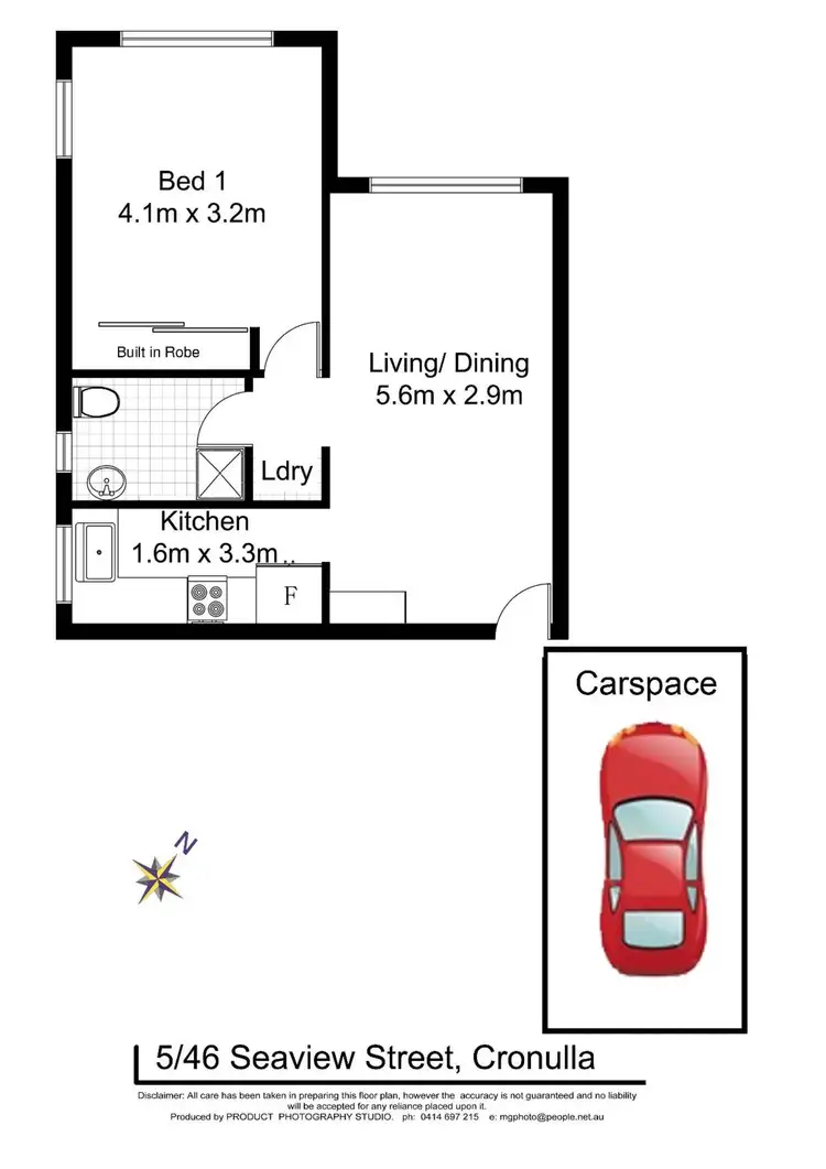 Floorplan of Homely unit listing, 5/46 Seaview Street, Cronulla NSW 2230