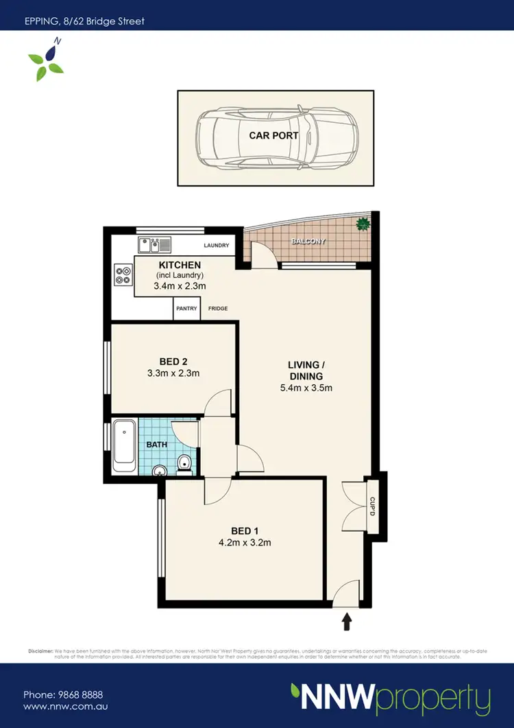 Floorplan of Homely unit listing, 8/62 Bridge Street, Epping NSW 2121