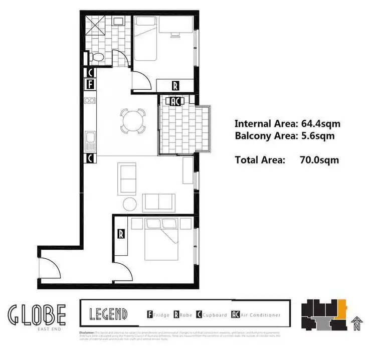 Floorplan of Homely apartment listing, Level 11/1105/15 Synagogue Place, Adelaide SA 5000