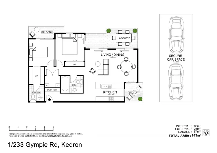Floorplan of Homely apartment listing, 1/233 Gympie Road, Kedron QLD 4031