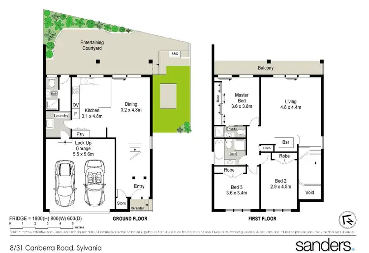 Floorplan of Homely townhouse listing, 8/31-33 Canberra Road, Sylvania NSW 2224