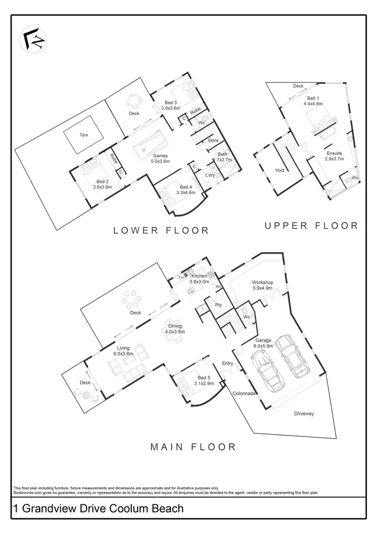 Floorplan of Homely house listing, 1 Grandview Drive, Coolum Beach QLD 4573