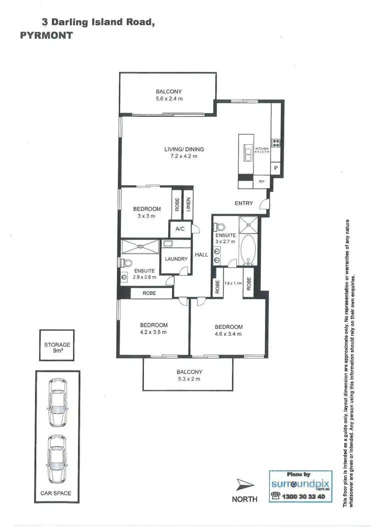 Floorplan of Homely apartment listing, 229/3 Darling Island Road, Pyrmont NSW 2009