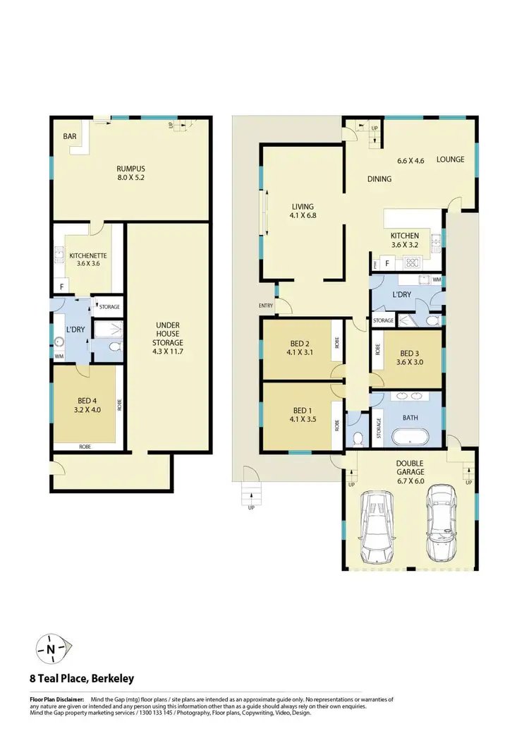 Floorplan of Homely house listing, 8 Teal Place, Berkeley NSW 2506