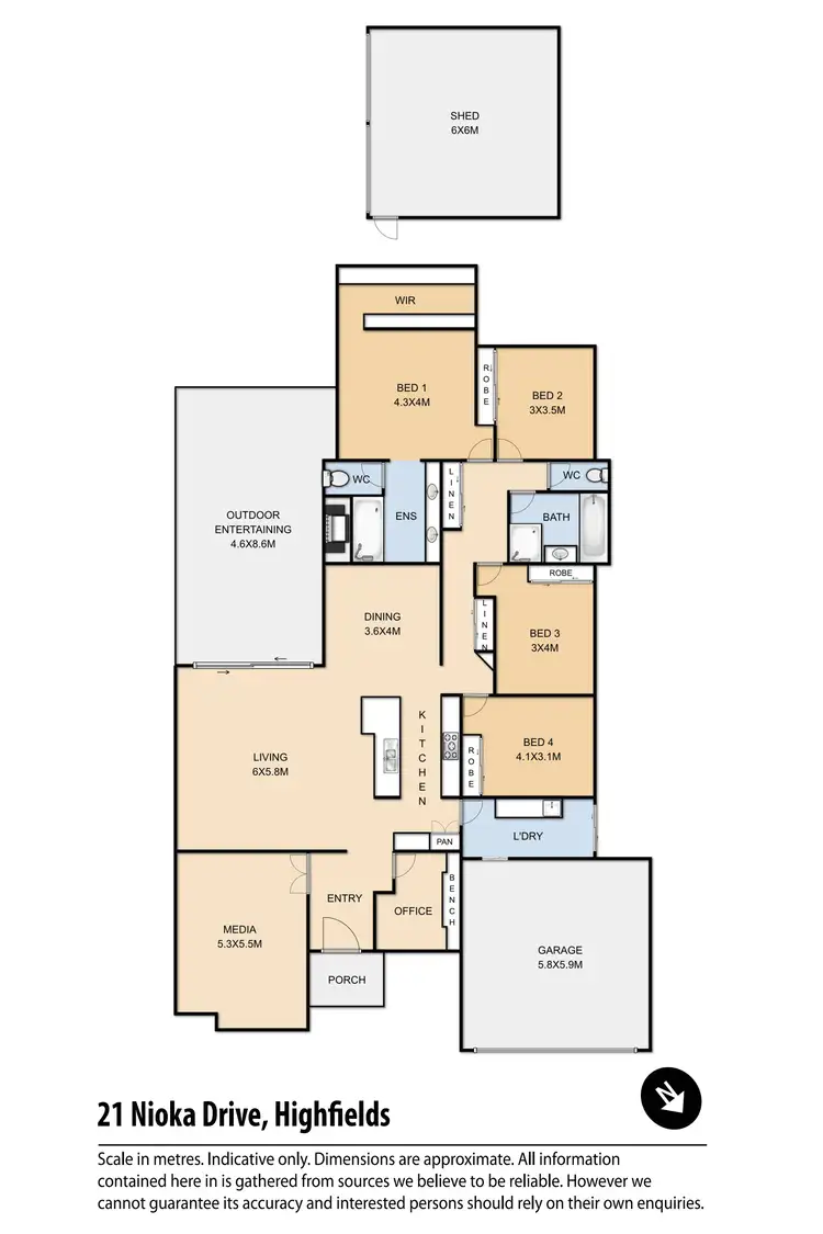 Floorplan of Homely house listing, 21 Nioka Drive, Highfields QLD 4352