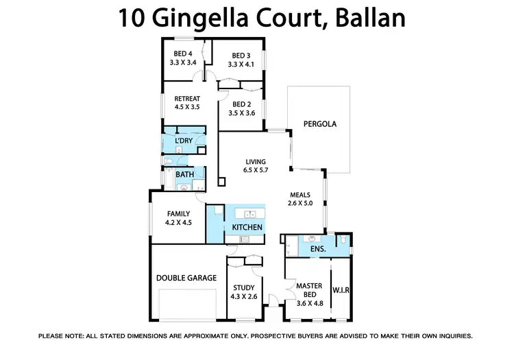 Floorplan of Homely house listing, 10 Gingella Court, Ballan VIC 3342