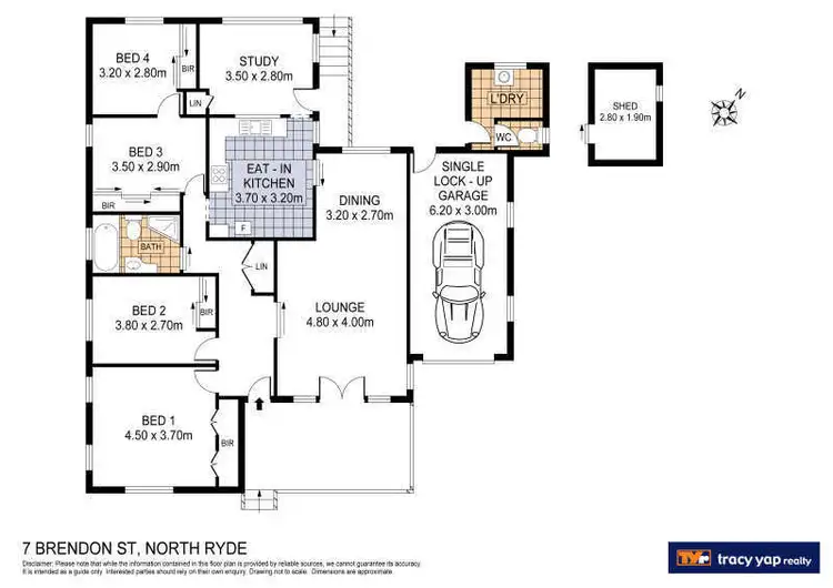 Floorplan of Homely house listing, 7 Brendon Street, North Ryde NSW 2113