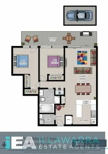 Floorplan of Homely unit listing, 14/19a Market Street, Wollongong NSW 2500