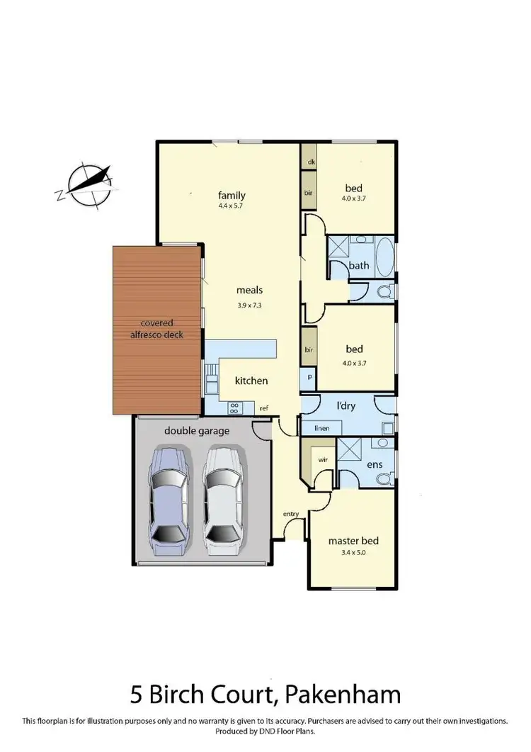 Floorplan of Homely house listing, 5 Birch Court, Pakenham VIC 3810