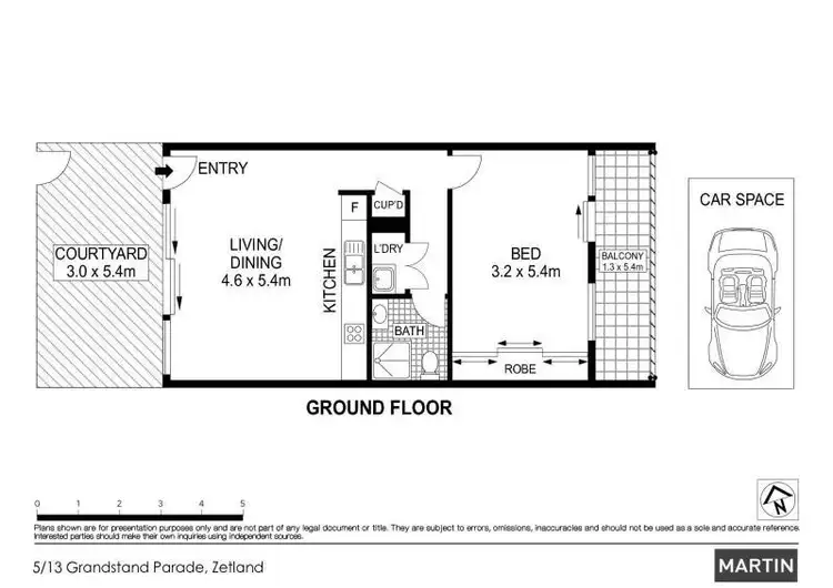 Floorplan of Homely apartment listing, 5/13 Grandstand Parade, Zetland NSW 2017
