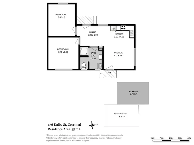 Floorplan of Homely unit listing, 4/6 Dalby Street, East Corrimal NSW 2518