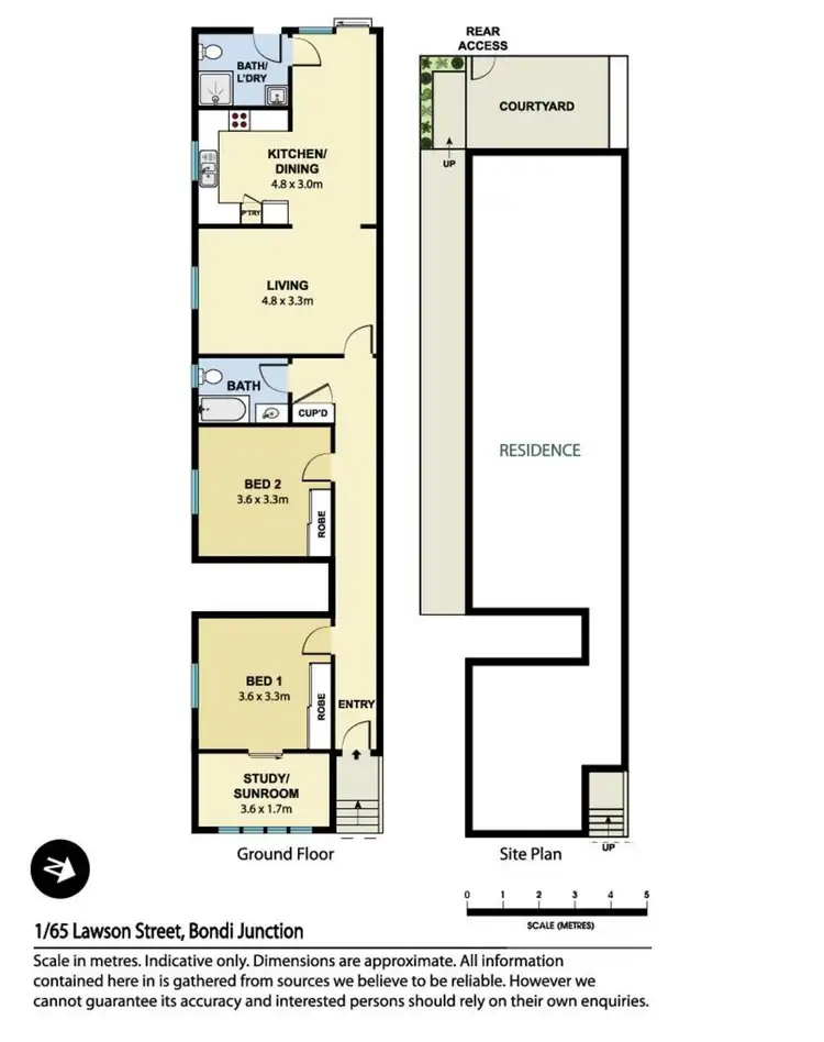 Floorplan of Homely apartment listing, Unit 1/65 Lawson Street, Bondi Junction NSW 2022
