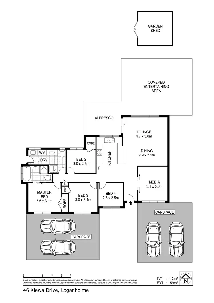 Floorplan of Homely house listing, 46 Kiewa Drive, Loganholme QLD 4129