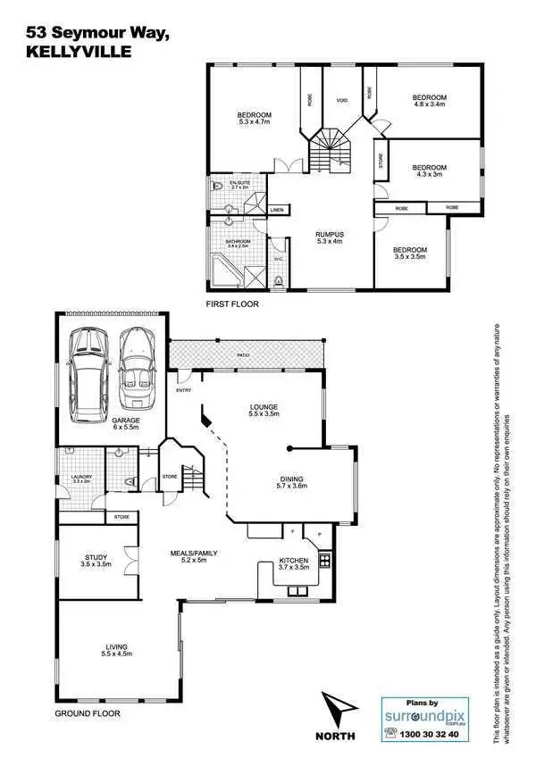 Floorplan of Homely house listing, 53 Seymour Way, Kellyville NSW 2155