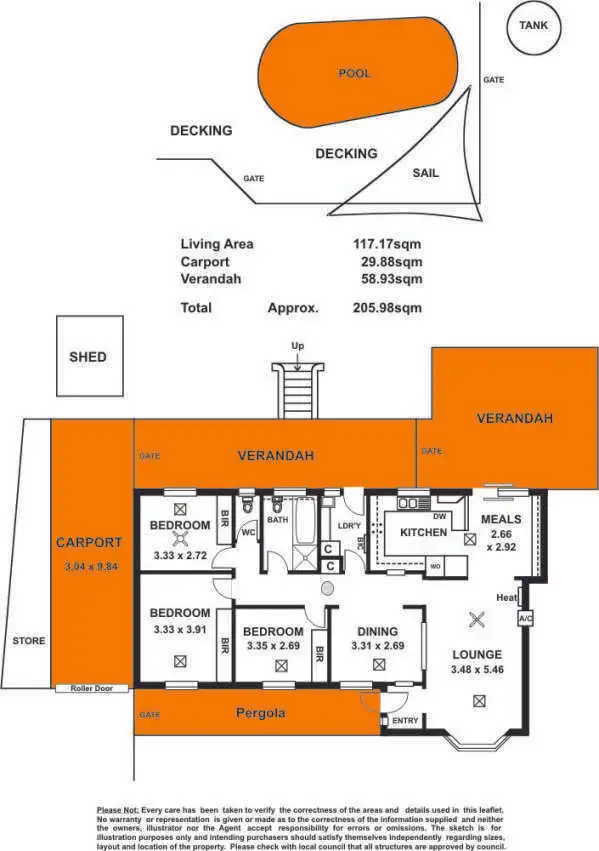 Floorplan of Homely house listing, 10 Grevillea Drive, Banksia Park SA 5091