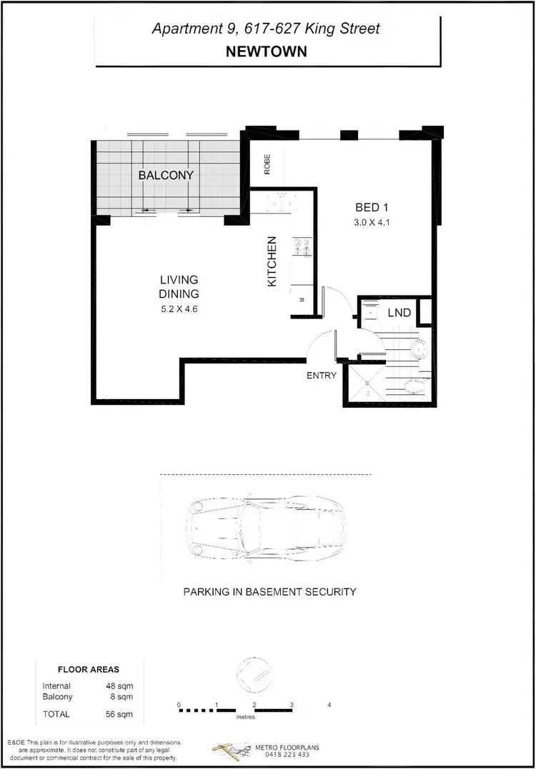 Floorplan of Homely apartment listing, 9/617-623 King Street, Newtown NSW 2042