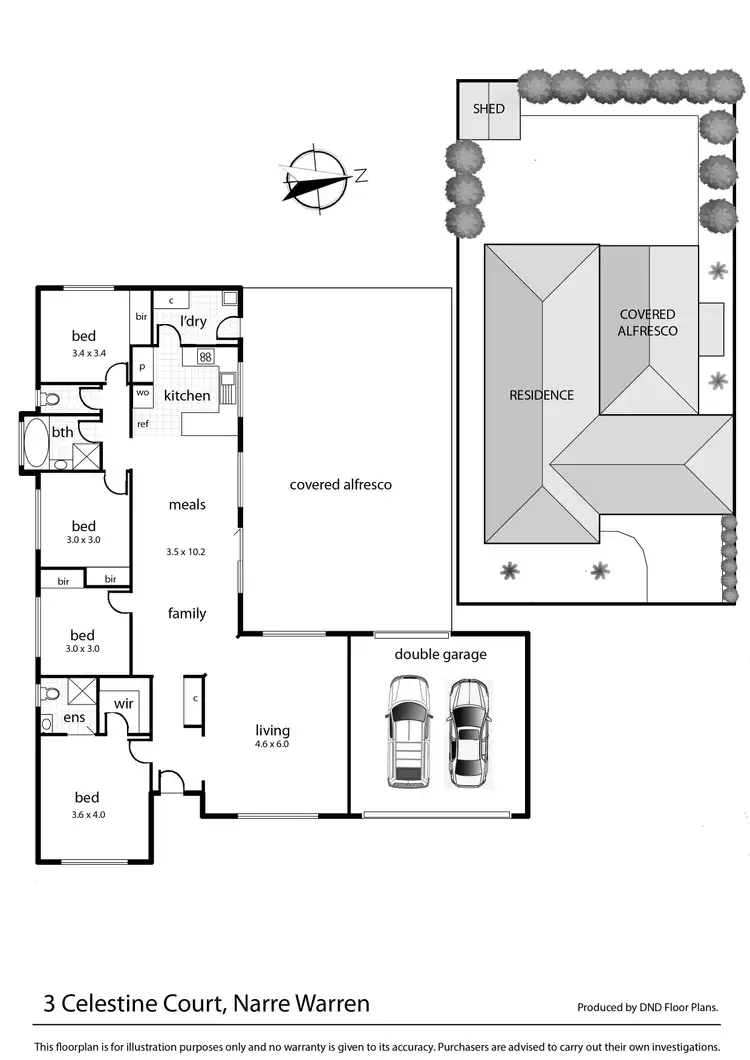 Floorplan of Homely house listing, 3 Celestine Court, Narre Warren VIC 3805