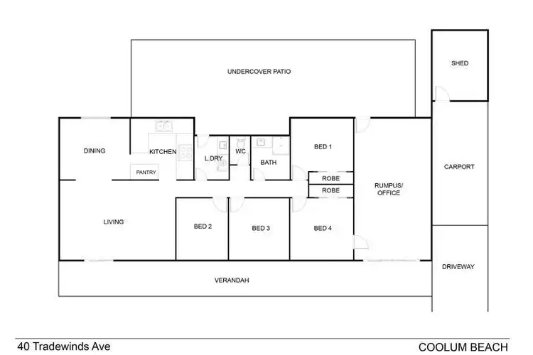 Floorplan of Homely house listing, 40 Tradewinds Avenue, Coolum Beach QLD 4573